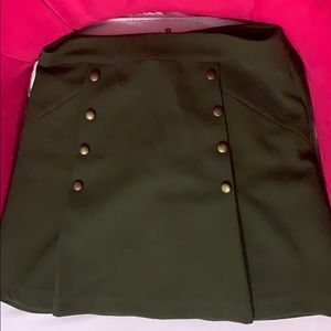 Military Style High Waist Skirt